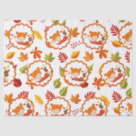 Handgemalte Herbst-Adorable-Girl-Gewebe Seidenpapier