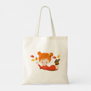 Handgemalte Herbst-Adorable Girl Tote Tasche