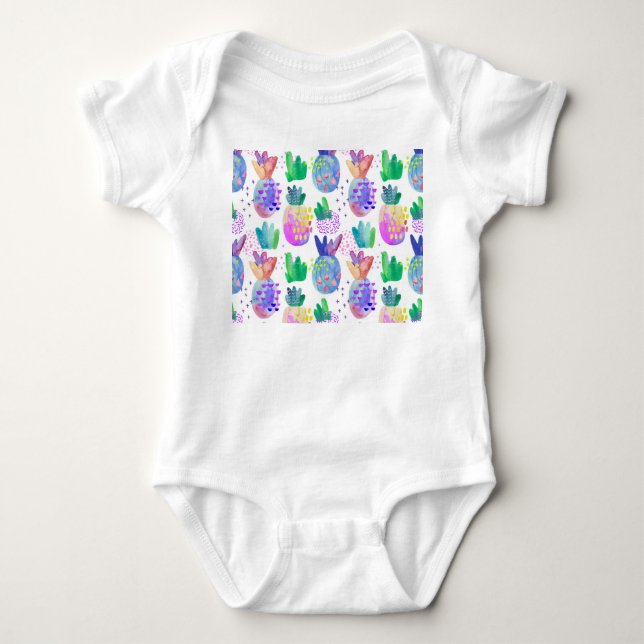 Handgemalte HerbstBlume, nahtlos. Baby Strampler (Vorderseite)