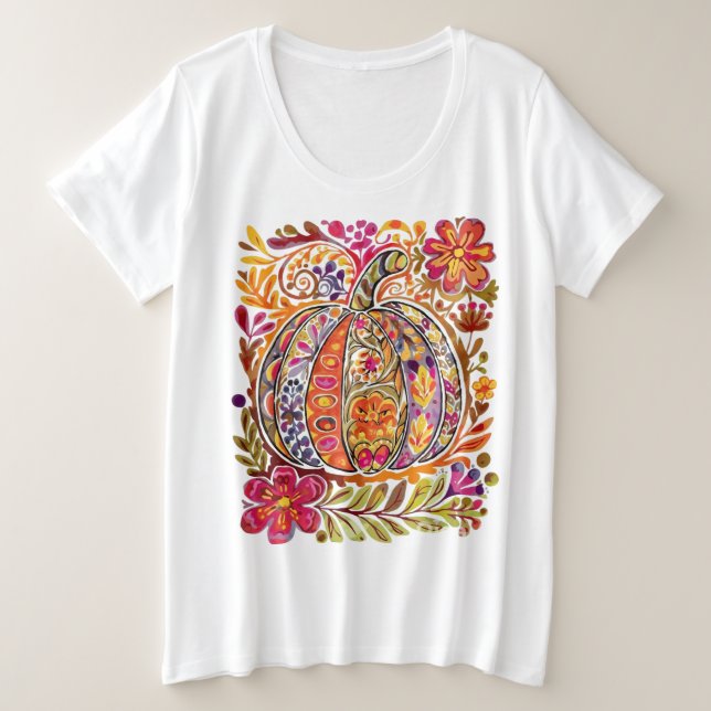 Handgemalte Kunstpumpen-T - Shirt - Rustikaler Fal (Design vorne)