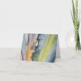 Handgemalte Landschaft Wasserfarben Faltkarte Dankeskarte