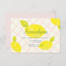 Handgemalte Lemon Hochzeitskarte