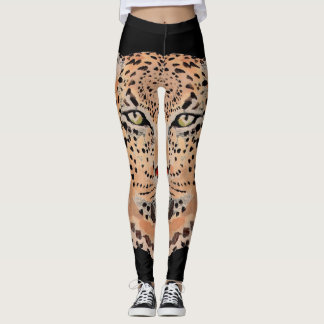 Handgemalte Leopard-Druck-Leggings Leggings