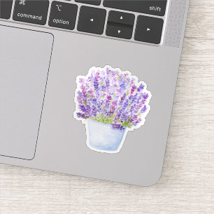 Handgemalte lose Wasserfarbe Lavendel Blumen Aufkleber