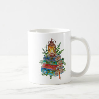 Handgemalte magische Bücher Laterne Aquarell Kaffeetasse