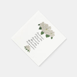 Handgemalte Magnolia Magnolias Hochzeit Serviette