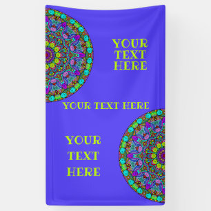 Handgemalte Mandala-Uhr 4 Banner