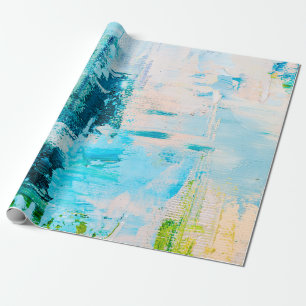 Handgemalte Ölgemälde. Abstrakter Kunsthintergrund Geschenkpapier
