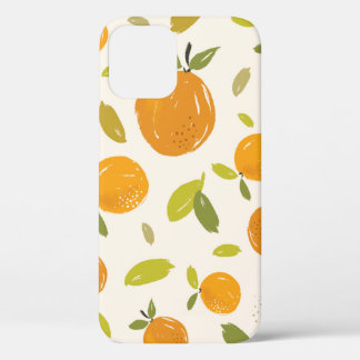 Handgemalte Orangen Frucht nahtlos Muster Design Case-Mate iPhone Hülle