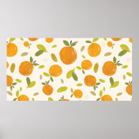 Handgemalte Orangen Frucht nahtlos Muster Design