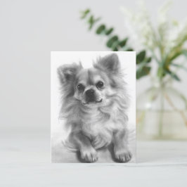 Handgemalte Original Chihuahua Art Postkarte