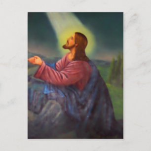 Handgemalte orthodoxe Ikone Lord Jesus Christus Postkarte