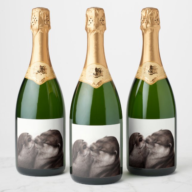 Handgemalte Otters - Zender Moment Wildlife Art (Flaschen)