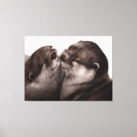 Handgemalte Otters - Zender Moment Wildlife Art