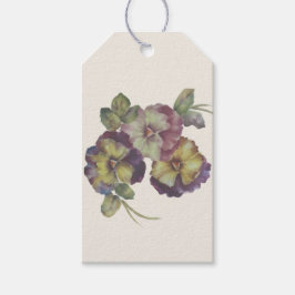 Handgemalte Pansy Geschenkanhänger