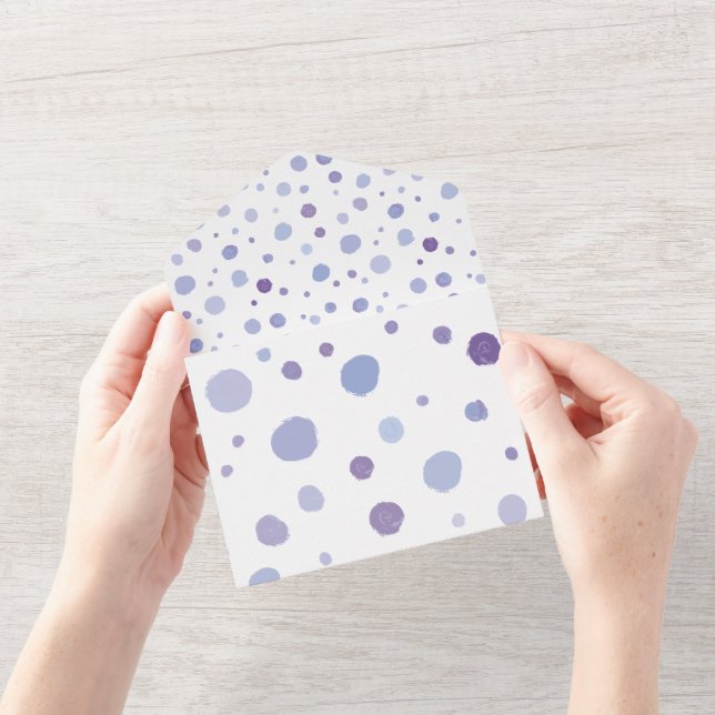 handgemalte Polka Punkte All In One Einladung (Eröffnung)