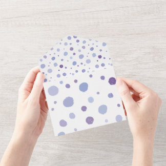 handgemalte Polka Punkte All In One Einladung