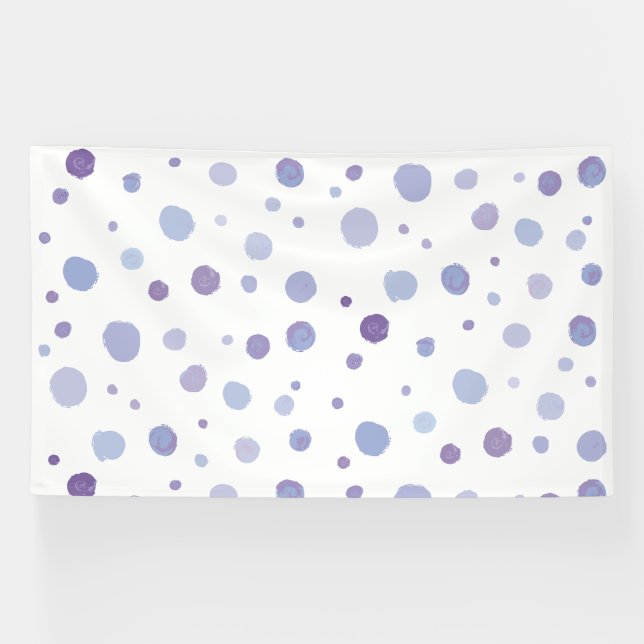handgemalte Polka Punkte Banner (Horizontal)