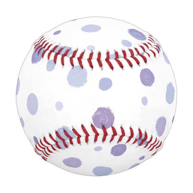 handgemalte Polka Punkte Baseball (Vorderseite)
