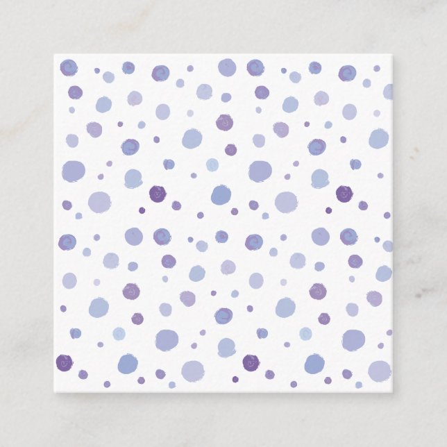 handgemalte Polka Punkte Begleitkarte (Vorderseite)