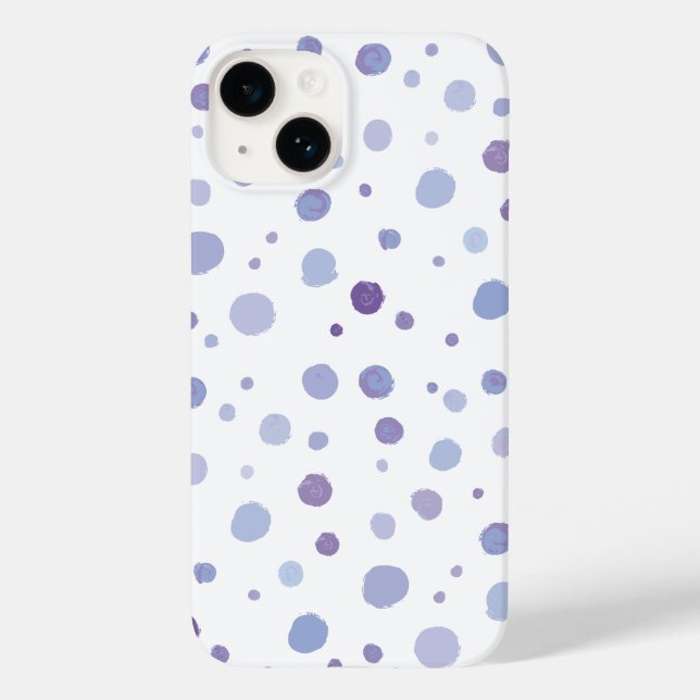 handgemalte Polka Punkte Case-Mate iPhone Hülle (Rückseite)