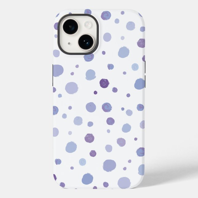 handgemalte Polka Punkte Case-Mate iPhone Hülle (Rückseite)