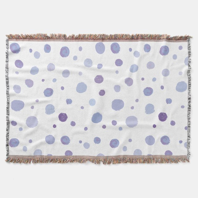 handgemalte Polka Punkte Decke (Vorderseite)