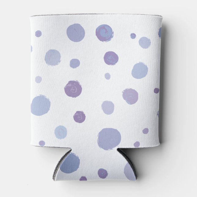 handgemalte Polka Punkte Dosenkühler (Vorderseite)