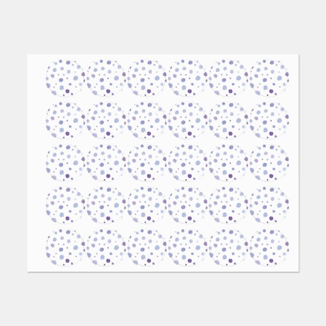 handgemalte Polka Punkte Etiketten (Blatt)