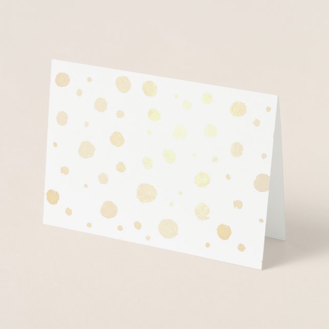 handgemalte Polka Punkte Folienkarte (Vorderseite)
