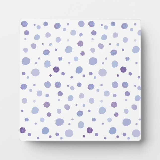 handgemalte Polka Punkte Fotoplatte (Vorderseite)