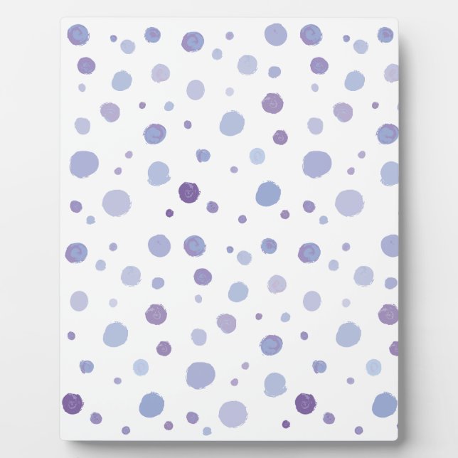 handgemalte Polka Punkte Fotoplatte (Vorderseite)