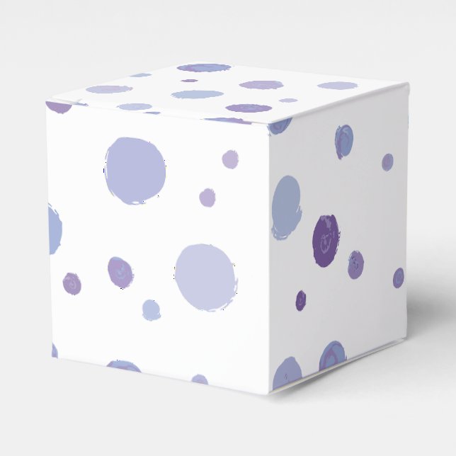 handgemalte Polka Punkte Geschenkschachtel (Vorderseite)