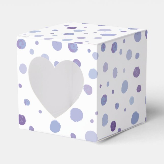 handgemalte Polka Punkte Geschenkschachtel (Vorderseite)
