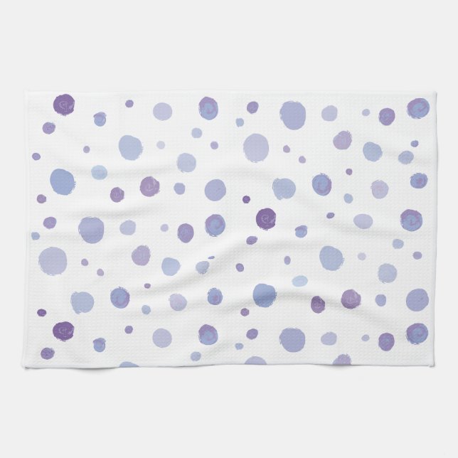 handgemalte Polka Punkte Geschirrtuch (Horizontal)