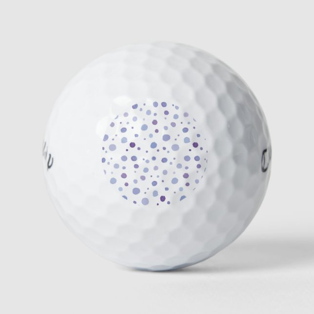 handgemalte Polka Punkte Golfball (Vorderseite)