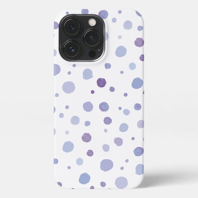 handgemalte Polka Punkte iPhone Hülle (Rückseite)
