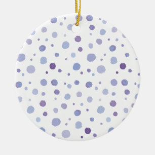 handgemalte Polka Punkte Keramik Ornament