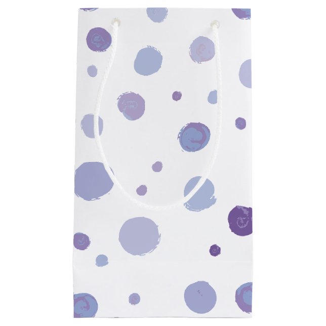 handgemalte Polka Punkte Kleine Geschenktüte (Vorderseite)