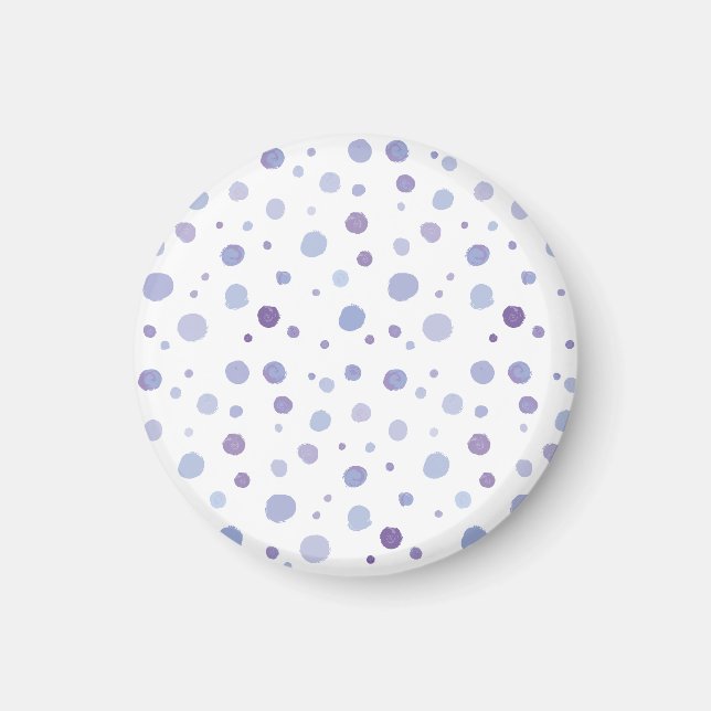 handgemalte Polka Punkte Magnet (Vorne)