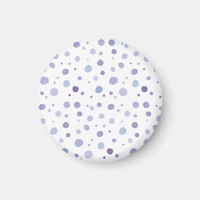 handgemalte Polka Punkte Magnet (Vorne)