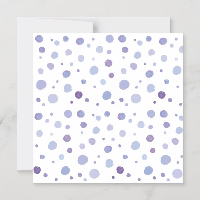 handgemalte Polka Punkte Magneteinladung (Vorderseite)