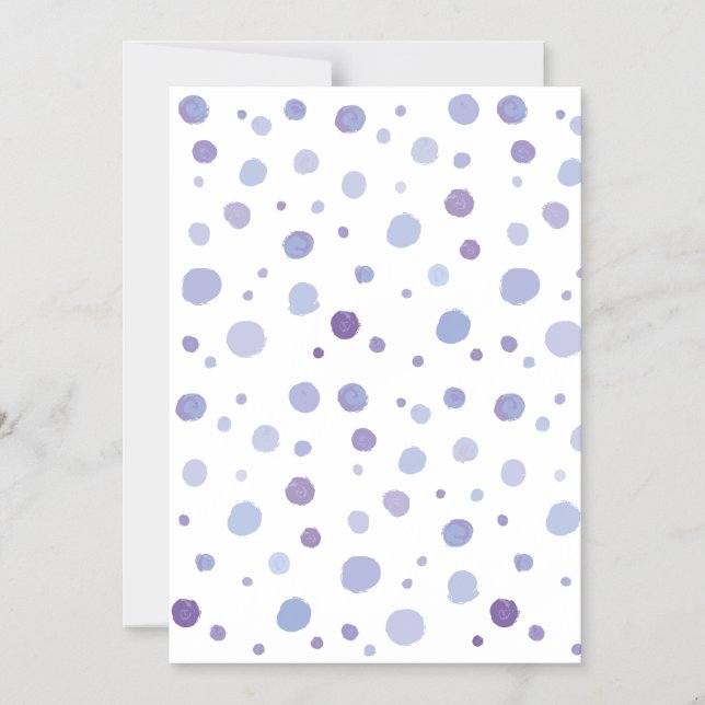 handgemalte Polka Punkte Magneteinladung (Vorderseite)