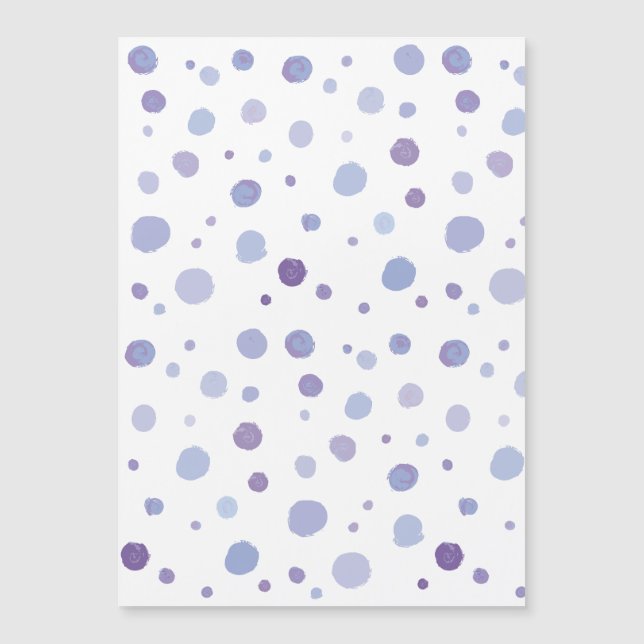 handgemalte Polka Punkte Magneteinladung (Vorderseite)
