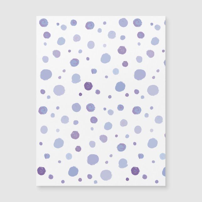 handgemalte Polka Punkte Magnetkarte (Vorderseite)
