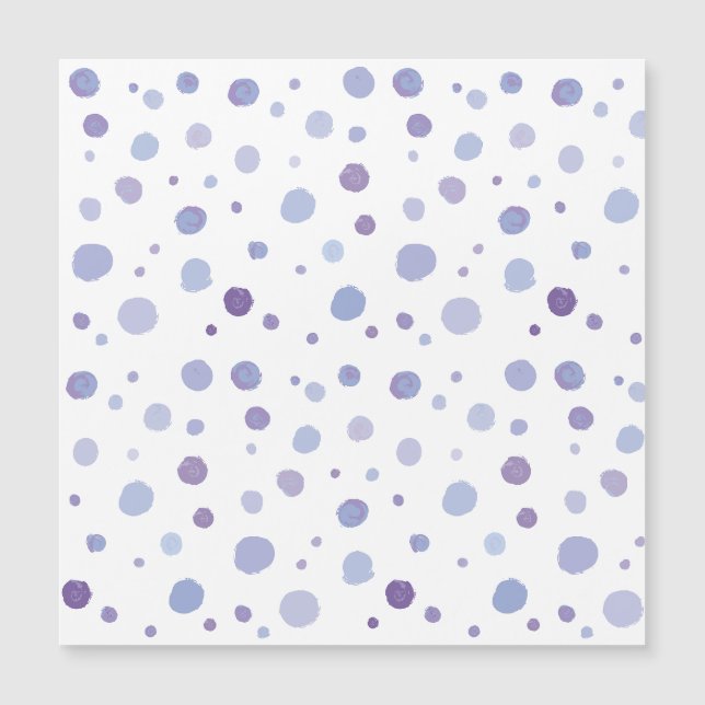 handgemalte Polka Punkte Magnetkarte (Vorderseite)
