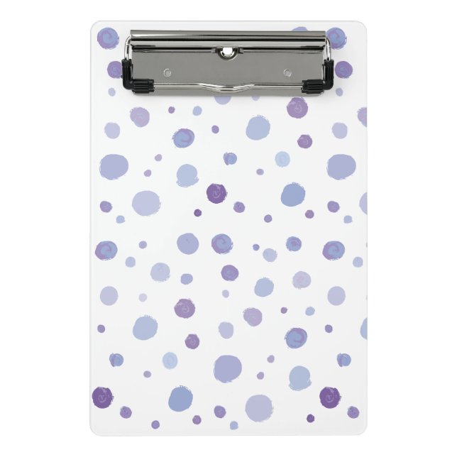 handgemalte Polka Punkte Mini Klemmbrett (Vorderseite)
