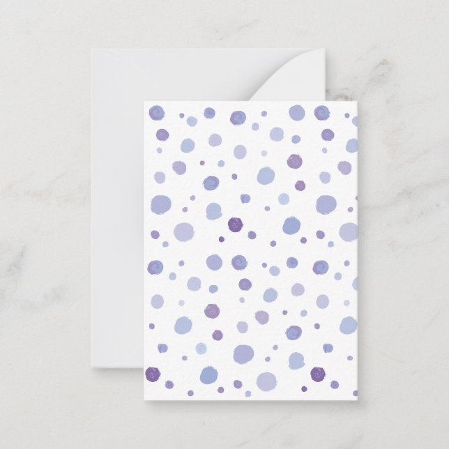 handgemalte Polka Punkte Mitteilungskarte (Vorderseite)