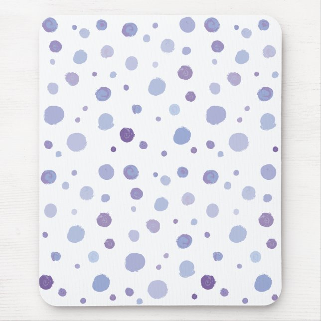 handgemalte Polka Punkte Mousepad (Vorne)