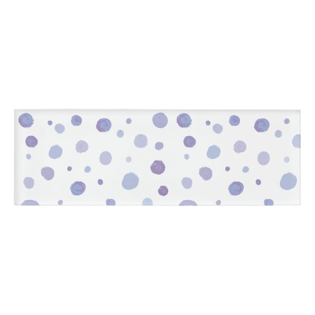 handgemalte Polka Punkte Namenschild (Vorderseite)